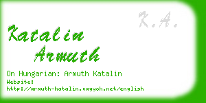 katalin armuth business card